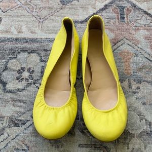J Crew ballet flats made in Italy leather upper
